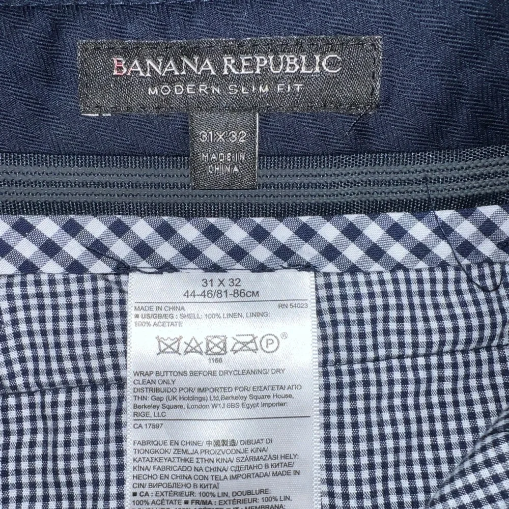 Banana Republic Men’s Modern Slim Fit Linen Pants